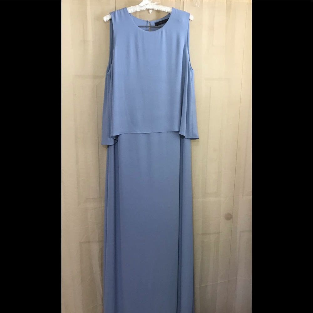 BCBGMAXAZRIA Briana shadowblue maxi dress sz 6Tall